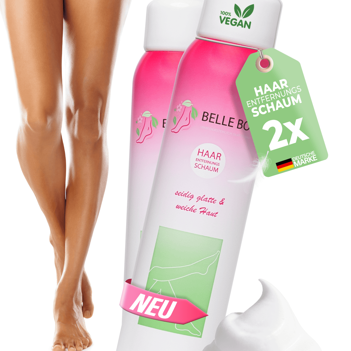 Schiuma depilatoria Belle Body per baffetti femminili