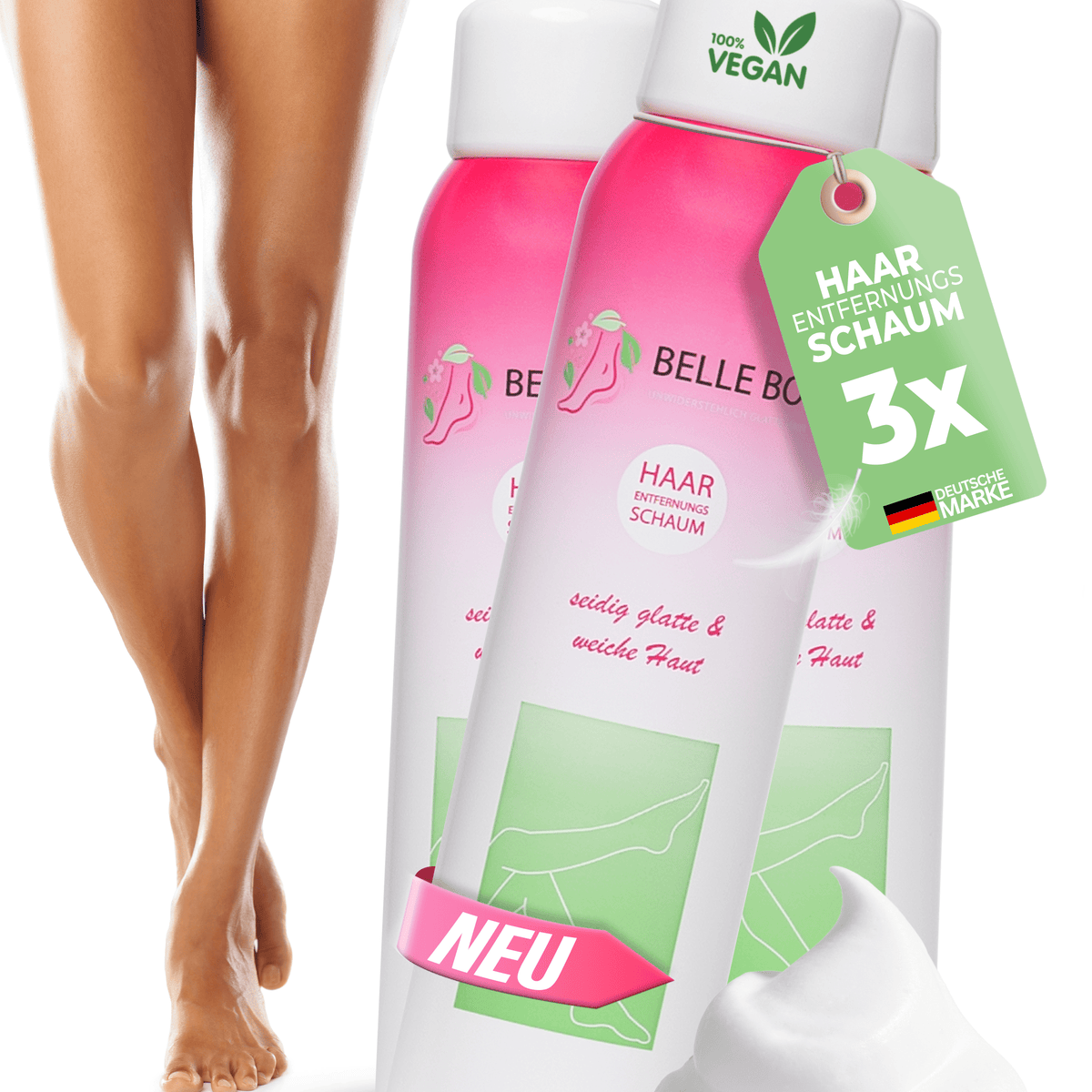 Schiuma depilatoria Belle Body per baffetti femminili