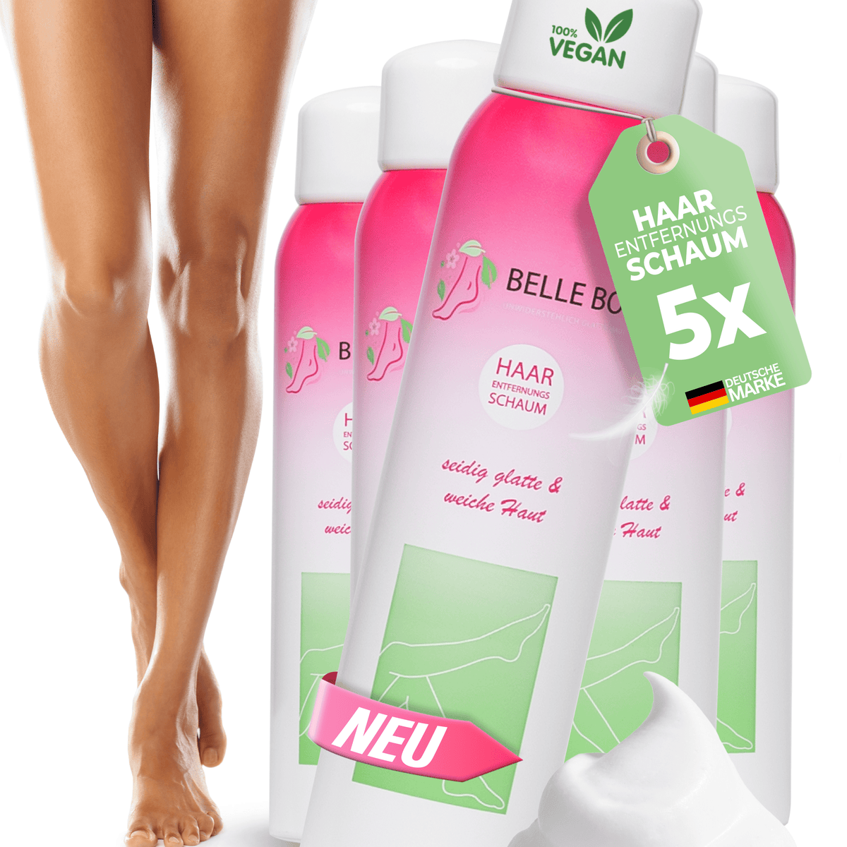 Schiuma depilatoria Belle Body per baffetti femminili