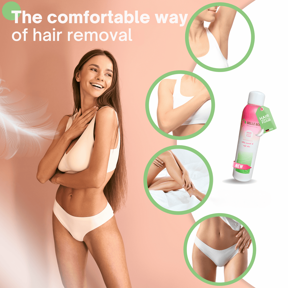 5x Depilatore Belle Body