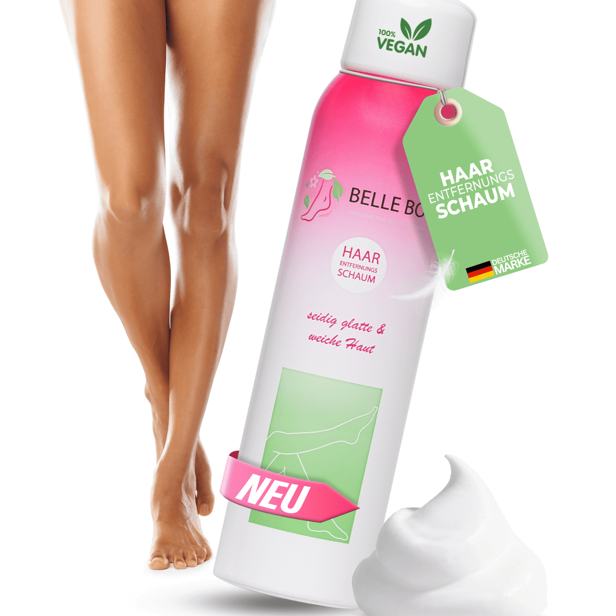 Schiuma depilatoria Belle Body per baffetti femminili